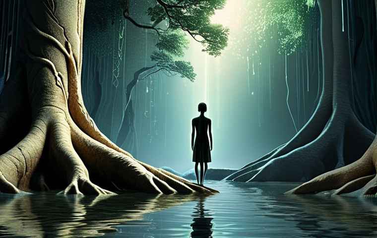 **Image Prompt 1: Navigating the Digital Soul**
    A solitary, contemplative human figure, rendered with a sense of deep inner peace, stands at the confluence of two distinct realities. On one side, flowing natural elements like a gentle stream and ancient tree roots merge, representing timeless spiritual grounding and the sacredness of creation. On the other, vibrant, luminous digital data streams, subtle circuit board patterns, and abstract network lines fragment and weave around the figure, symbolizing the pervasive algorithmic age and fragmented attention. Hints of ethereal light or subtle, abstract Christian symbols are interwoven into the digital fabric, suggesting faith's resilience and guidance. The overall mood is introspective, balancing the tension between human spirit and technological influence, emphasizing the sanctity of self amidst digital noise. High detail, thoughtful composition, spiritual art, blend of organic and synthetic textures, ethereal glow.