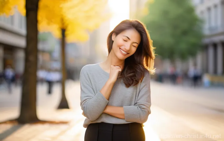 기독교와 자기 성장 - **Prompt 1: Inner Peace and Purpose in a Hectic World**
    "A serene, diverse adult woman, mid-30s,...