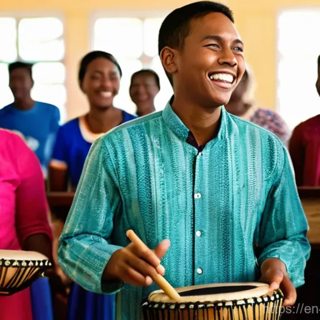 기독교와 세계 선교 - **Prompt 1: Vibrant Global South Worship**
    "A wide-angle, vibrant photograph capturing a joyful ...