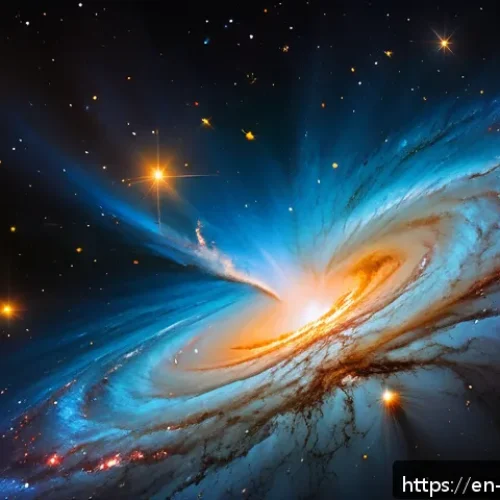 기독교와 우주론 - A majestic cosmic scene illustrating the Big Bang as a radiant explosion of vibrant colors&mdash;fiery ora...
